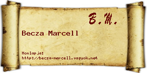 Becza Marcell névjegykártya